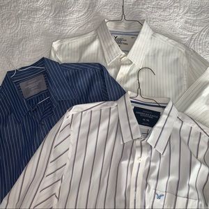 3 AMERICAN EAGLE DRESS SHIRTS
